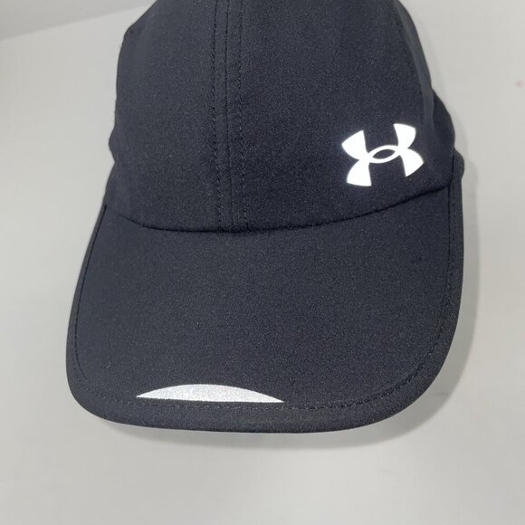 Under Armour Launch Running Hat Women’s Adjustable Black Reflective Vented Light - Picture 6 of 9
